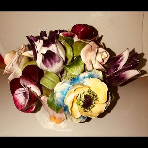 Vintage Porcelain Rose Basquet